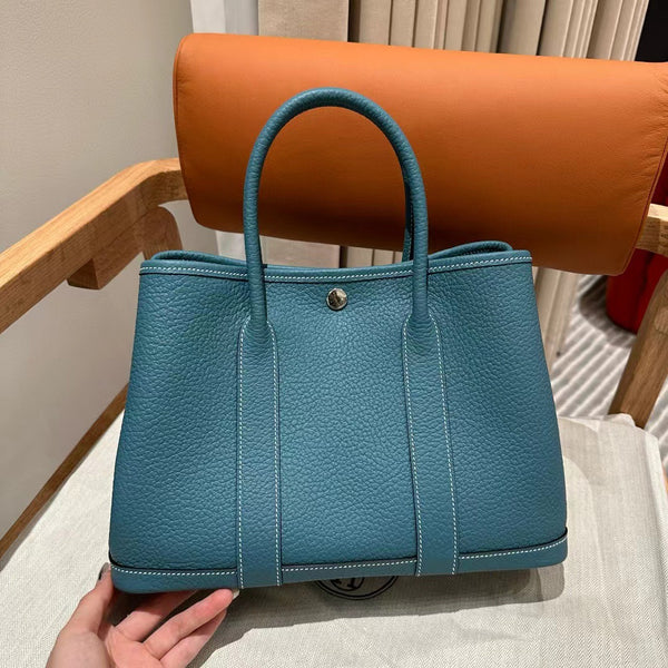 Hermes Negonda Garden Party Bag Color: Denim Blue