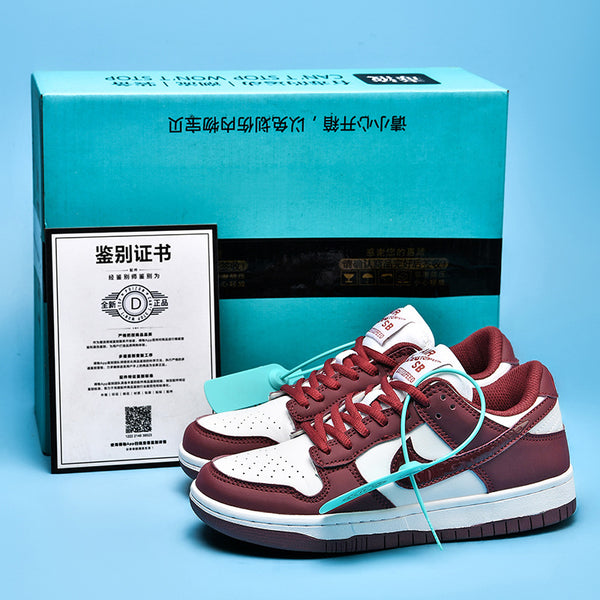 Nike Putian AJ Low Top High Quality Couple Shoes - Wine Red