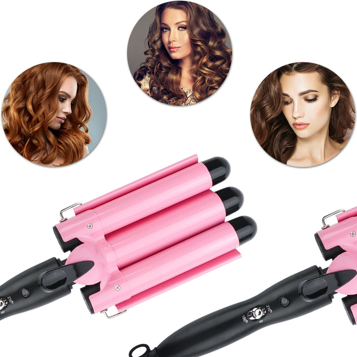Pink hair curler for girls 32MM - OZAXU
