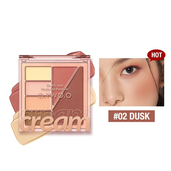 UZ 5-in-1 concealer blush eyeshadow and lipstick palette 02 Dusk - OZAXU