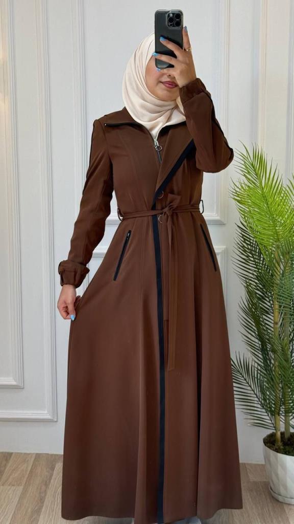 Women's coat for veiled women Brown