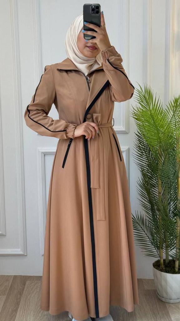 Women's coat for veiled women Beige